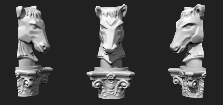 Pferdekopf 3D-Modell